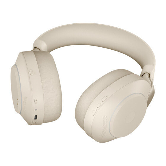 Jabra Evolve2 85 - UC Stereo - Headset - Head-band - Office/Call center - Beige - Binaural - Bluetooth pairing - Play/Pause - Track < - Track > - Volume + - Volume -