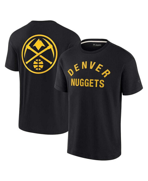 Men's and Women's Black Denver Nuggets Super Soft T-shirt