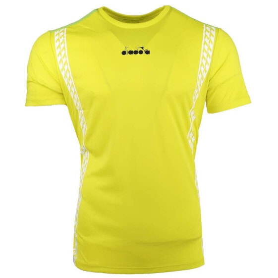 Diadora Challenge Tennis Crew Neck Short Sleeve Athletic T-Shirt Mens Green Casu