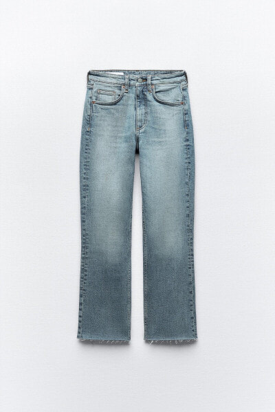 Trf cropped flare high-waist jeans