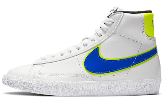 Кеды детские Nike Blazer Mid GS Бело-голубые