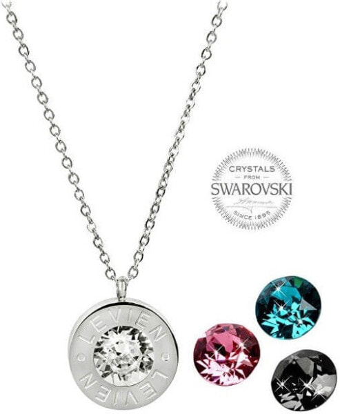 4in1 steel necklace with interchangeable crystals