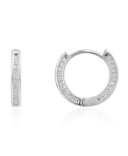 5A Cubic Zirconia Classic Huggie Earrings