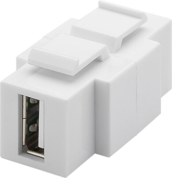 Goobay 79930 - Flat - White - USB A - USB B - Female - Female
