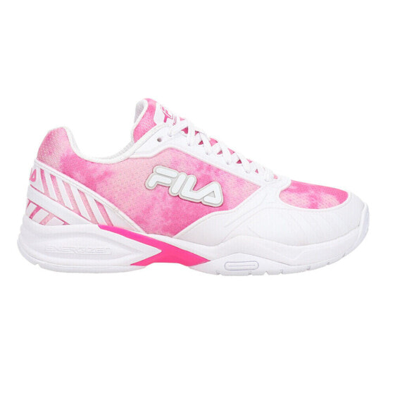 Fila Volley Zone Tie Dye Pickleball Womens Pink, White Sneakers Athletic Shoes