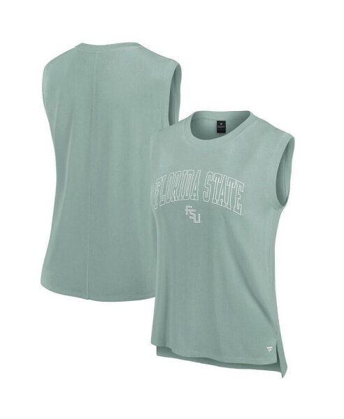 Women's Green Florida State Seminoles Studio Gym Tank Top