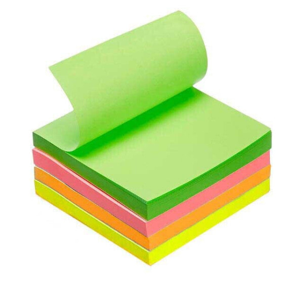 Q-CONNECT Removable adhesive note pad 76x76 mm fluorescent with 320 sheets