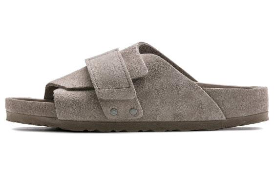 Birkenstock Kyoto 绒面 舒适休闲 时尚凉拖 男款 灰色 / Кроссовки Birkenstock Kyoto 1022316