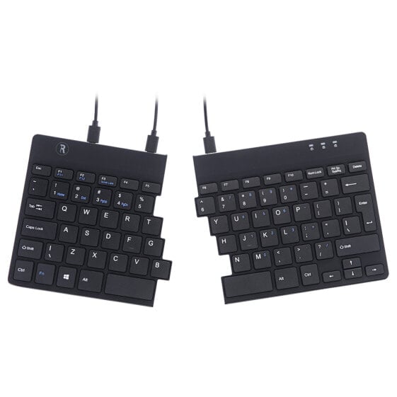 R-Go Split R-Go Break ergonomic keyboard - QWERTY (US) - wired - black - Mini - Wired - USB - QWERTY - Black