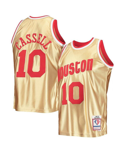 Men's Sam Cassell Gold Houston Rockets 75th Anniversary 1993-94 Hardwood Classics Swingman Jersey