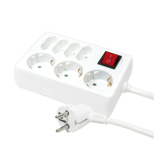 LogiLink LPS210 - 5 m - 7 AC outlet(s) - IP20 - White - 3500 W - 250 V