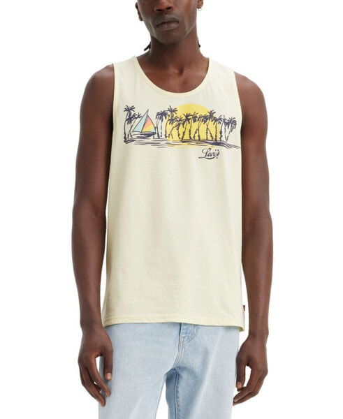 Men's Relaxed-Fit Logo Bear Graphic Tank Top