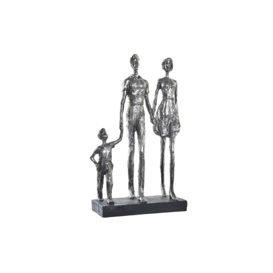 Декоративная фигура DKD Home Decor Современная семья смола черно-серебряная 26 x 11,5 x 41,5 см