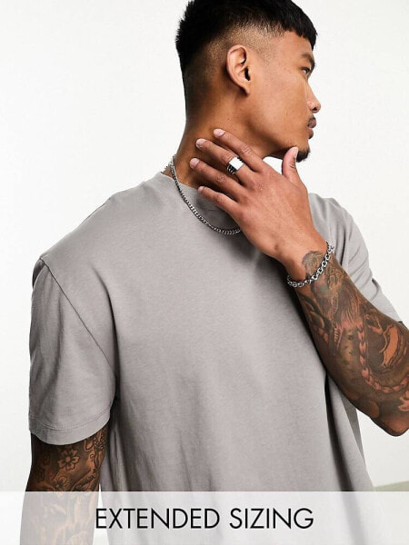 ASOS DESIGN relaxed fit t-shirt with crew neck in grey