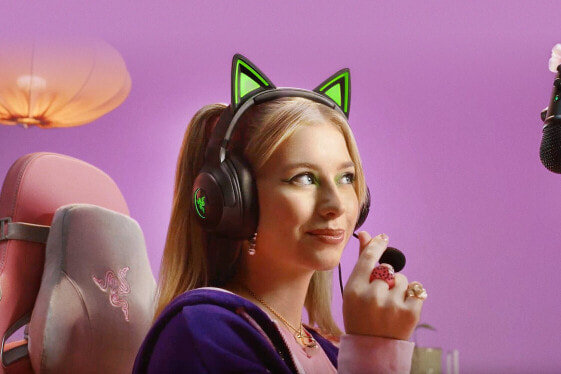 Наушники для игр RAZER Kraken Kitty V2 черные USB-A