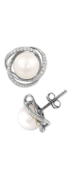 Серьги Honora Freshwater Pearl & Diamond Stud