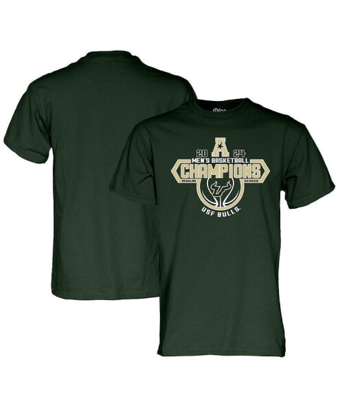 Unisex Green South Florida Bulls 2024 AAC Men's Basketball Regular Season Champions Locker Room T-Shirt