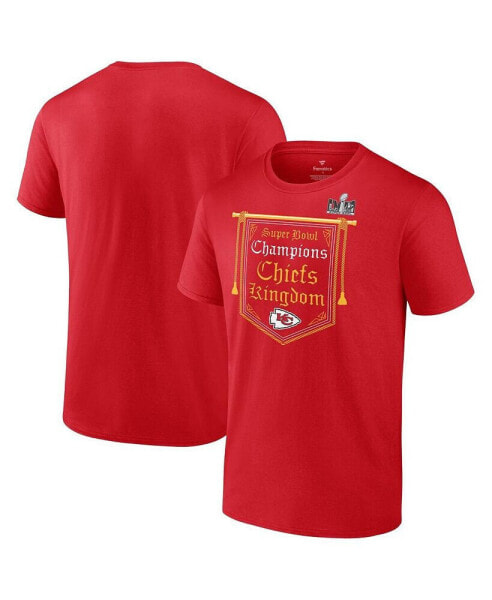 Футболка для мужчин Fanatics Kansas City Chiefs Super Bowl LVIII Champions, красная.