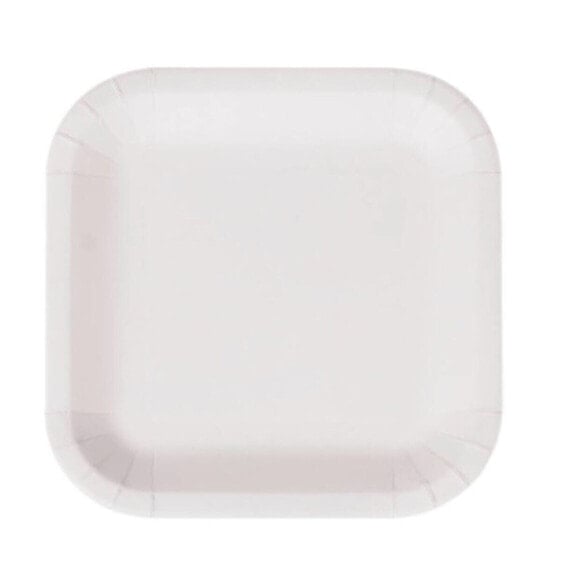 Набор посуды Algon Белый Картон Одноразовые Квадратный 26 cm 25 штук