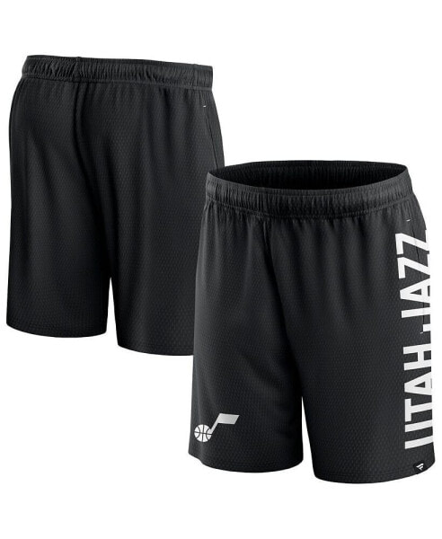 Men's Black Utah Jazz Post Up Mesh Shorts