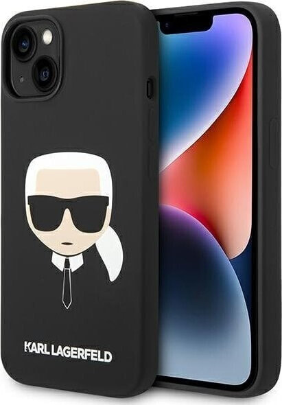 Karl Lagerfeld Etui Karl Lagerfeld KLHMP14MSLKHBK Apple iPhone 14 Plus hardcase czarny/black Silicone Karl`s Head Magsafe