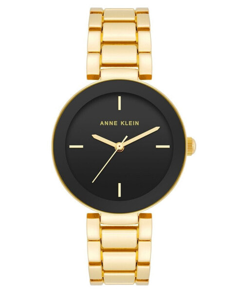 Часы женские Anne Klein Золотистый литой браслет, кварцевые, 32 мм