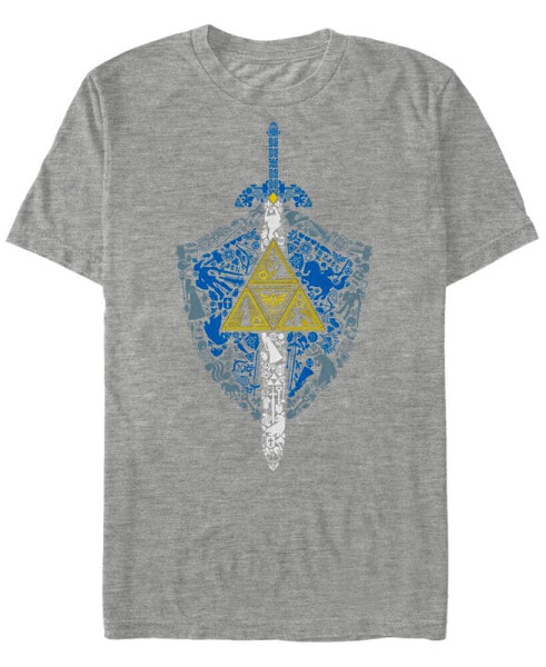 Men's Nintendo Zelda Hylian Shield Element Icons Short Sleeve T-shirt