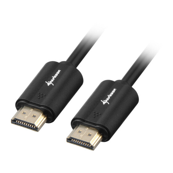 Sharkoon HDMI/HDMI 4K, 1m, 1 m, HDMI Type A (Standard), HDMI Type A (Standard), 3D, Audio Return Channel (ARC), Black