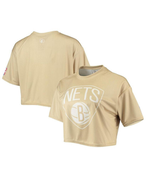 Льняная белая блузка NBA Exclusive Collection Brooklyn Nets для женщин