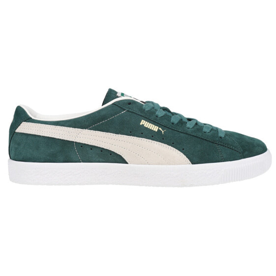 Puma Suede Vtg Lace Up Mens Green Sneakers Casual Shoes 374921-02