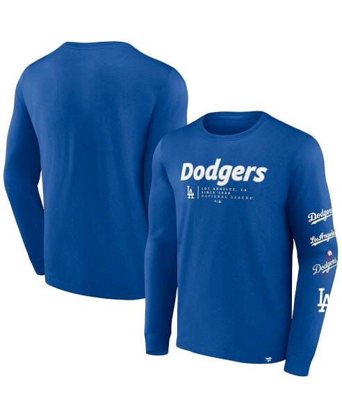 Men's Royal Los Angeles Dodgers Strike the Goal Long Sleeve T-Shirt