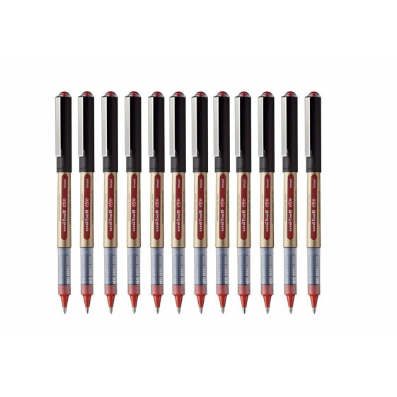 Ручка с жидкими чернилами Uni-Ball Rollerball Eye Broad UB-150 Красный 1 mm (12 Предметы)