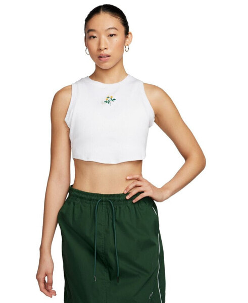 Women's Sportswear Essential Cropped Ribbed Tank Top