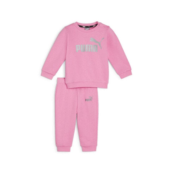 Puma Minicats Essentials Crew Neck Sweatshirt & Joggers Set Toddler Girls Pink C