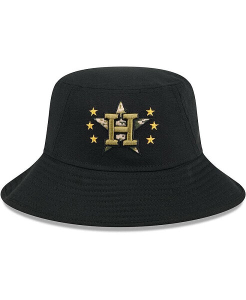 Men's Black Houston Astros 2024 Armed Forces Day Bucket Hat