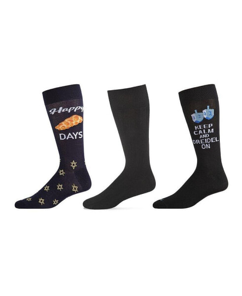 Men's Hanukkah Assortment Socks, Pack of 3