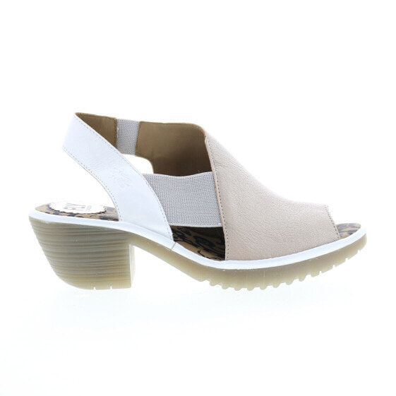 Fly London Wily WILY300FLY-008 Womens Beige Leather Wedges Sandals Shoes