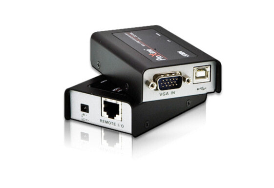 ATEN MINI USB VGA KVM Extender (100m) - Transmitter & receiver - Wired - 100 m - Cat5 - 1920 x 1200 pixels - Black
