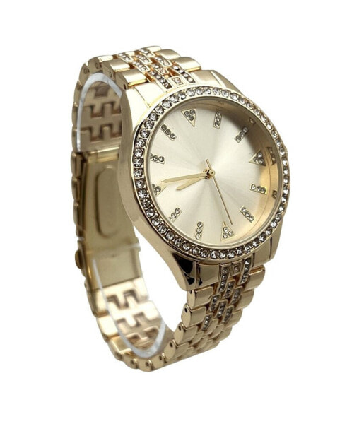 Silver Rhinestones Metal Band Women Watch