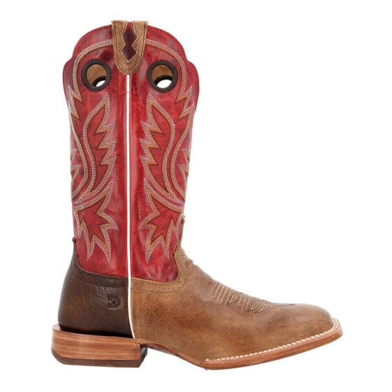 Durango Prca Collection Bison Square Toe Cowboy Mens Red, Red Casual Boots DDB0