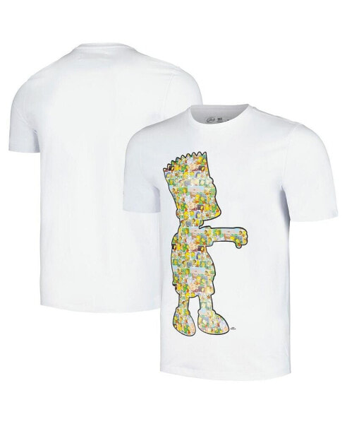 Men's and Women's White The Simpsons Postcards T-Shirt