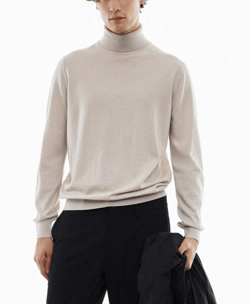 Men's 100% Merino Wool Turtleneck Sweater