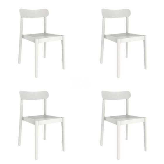 Garden chair Garbar Elba White polypropylene 50 x 53 x 80 cm 4 Units (4 Pieces)