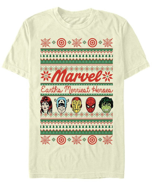 Men's Marvel Merriest Heroes Short Sleeves T-shirt