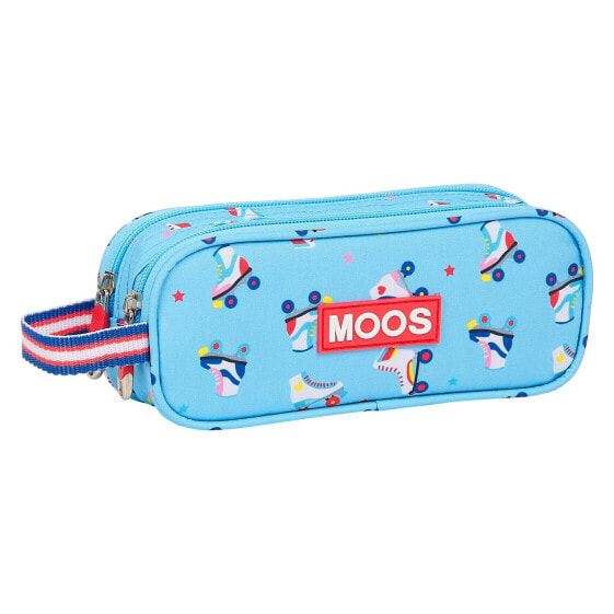 Модель Двойной пенал Rollers Moos M513 Светло-синий Разноцветный (21 x 8 x 6 см)