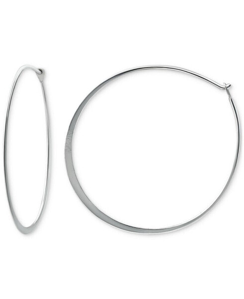 Polished Endless Medium Hoop Earrings in Sterling Silver, 30mm, Created for Macy's