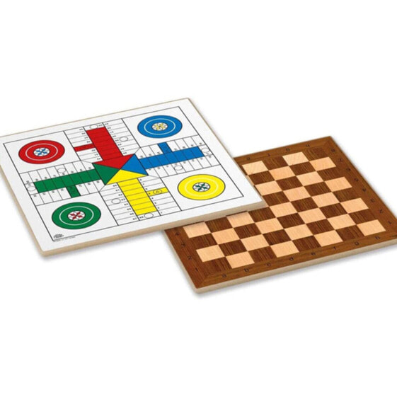 Настольная игра для детей Cayro Игровая доска для Парчиса, шахмат и шашек T-139 (40 x 40 см) 40 x 40 см