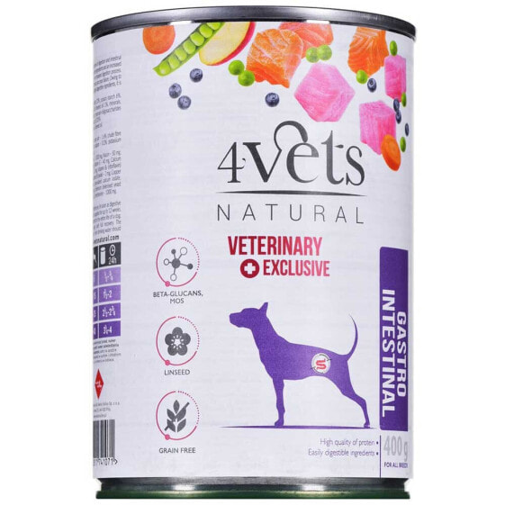 4VETS Natural Gastro Intestinal Dog 400g wet food for dog