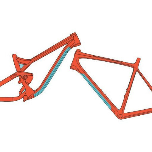 RIDEWRAP Downtube Frame Guard Stickers