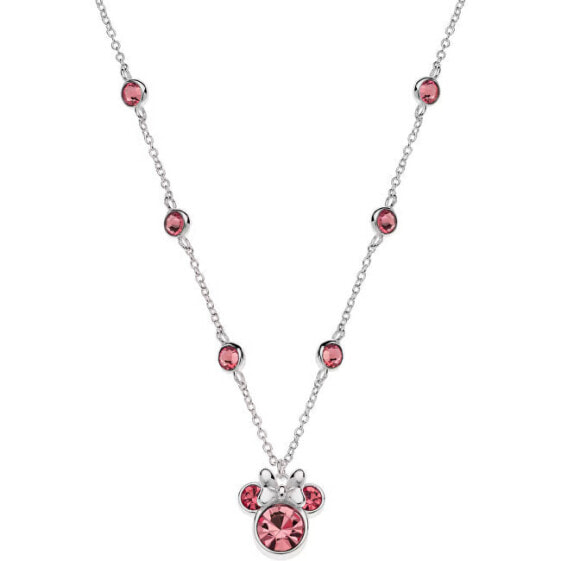 Beautiful silver Minnie Mouse necklace with crystals NS00045SRUL-157.CS